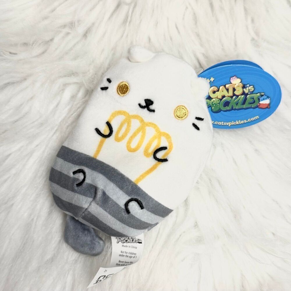 Cats vs Pickles Alva Cat Bean Stuffed Plushie Collectible New with Tags‎